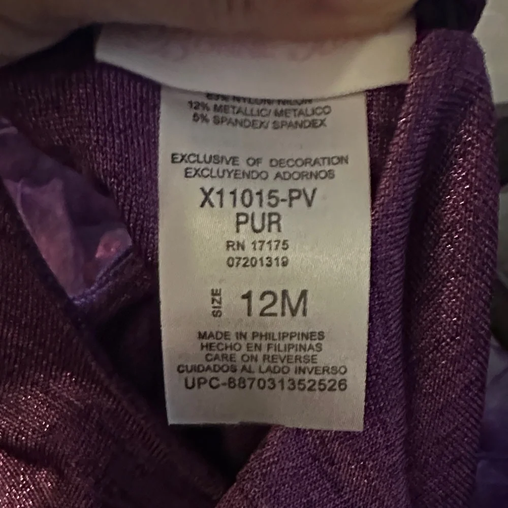 Bonnie‎ Baby Sparkling Purple Ruffle Dress